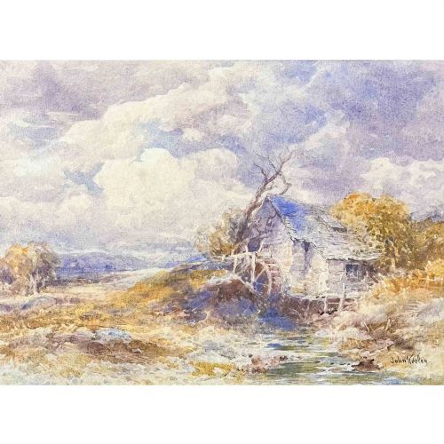 'A MOORLAND MILL' WATERCOLOUR PAINTING BY JOHN KEELEY - ADDITIONAL PHOTO 1