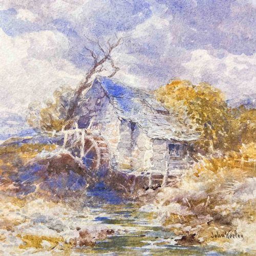 'A MOORLAND MILL' WATERCOLOUR PAINTING BY JOHN KEELEY - ADDITIONAL PHOTO 3