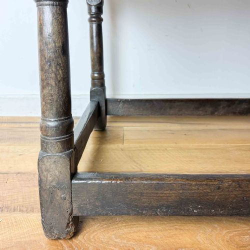 ANTIQUE OAK LOW SIDE TABLE - ADDITIONAL PHOTO 9
