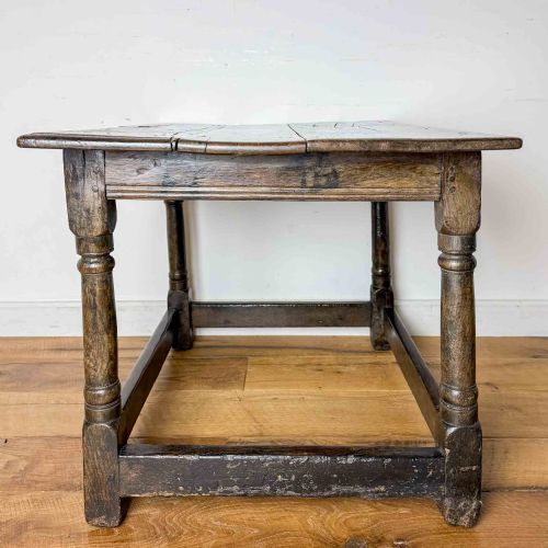 ANTIQUE OAK LOW SIDE TABLE - ADDITIONAL PHOTO 10