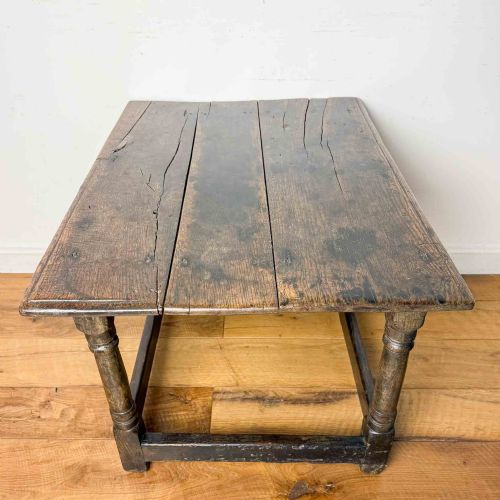 ANTIQUE OAK LOW SIDE TABLE - ADDITIONAL PHOTO 11