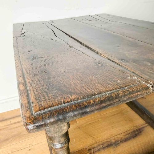 ANTIQUE OAK LOW SIDE TABLE - ADDITIONAL PHOTO 12