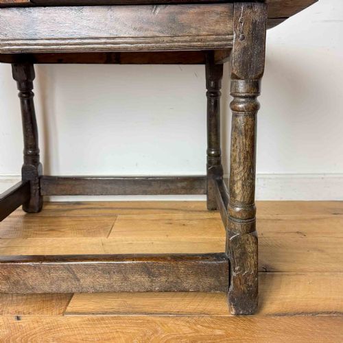 ANTIQUE OAK LOW SIDE TABLE - ADDITIONAL PHOTO 14
