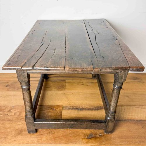 ANTIQUE OAK LOW SIDE TABLE - ADDITIONAL PHOTO 16