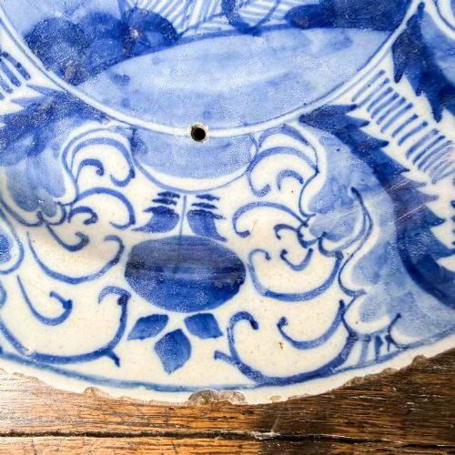 SMALL 18TH CENTURY BLUE AND WHITE DELFT PLATE - ADDITIONAL PHOTO 2
