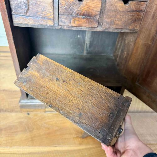 GEORGIAN OAK WALL CUPBOARD - ADDITIONAL PHOTO 5