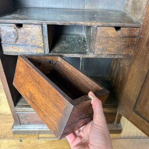 GEORGIAN OAK WALL CUPBOARD - ADDITIONAL PHOTO 6