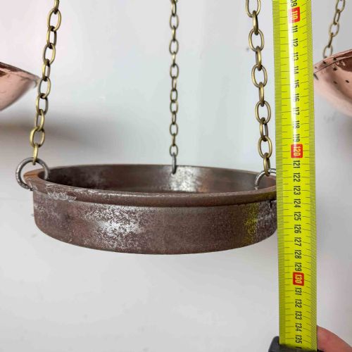 LARGE ANTIQUE COPPER AND IRON BALANCE SCALES - ADDITIONAL PHOTO 11