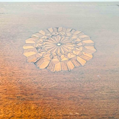 EDWARDIAN INLAID SIDE TABLE WITH LIFT UP TOP - ADDITIONAL PHOTO 11