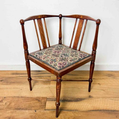 EDWARDIAN FRUITWOOD CORNER CHAIR - ADDITIONAL PHOTO 1