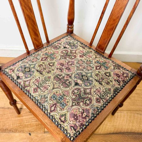 EDWARDIAN FRUITWOOD CORNER CHAIR - ADDITIONAL PHOTO 5