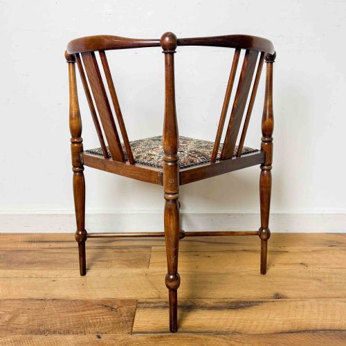 EDWARDIAN FRUITWOOD CORNER CHAIR - ADDITIONAL PHOTO 8