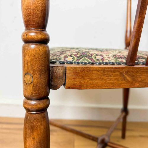EDWARDIAN FRUITWOOD CORNER CHAIR - ADDITIONAL PHOTO 10