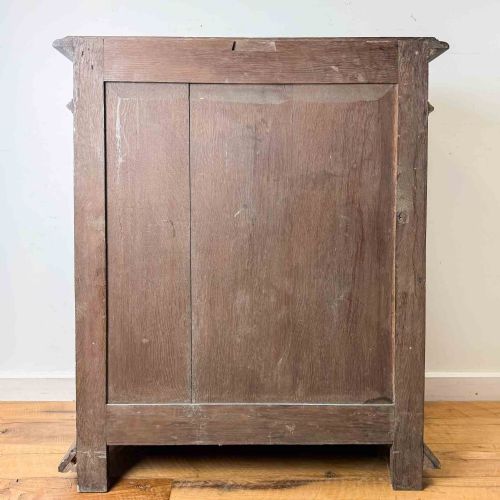 ANTIQUE FRENCH CARVED OAK CUPBOARD - ADDITIONAL PHOTO 18