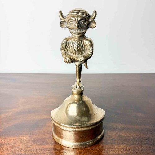 ANTIQUE BRASS LINCOLN IMP DOORSTOP - ADDITIONAL PHOTO 2