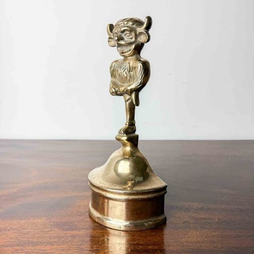 ANTIQUE BRASS LINCOLN IMP DOORSTOP - ADDITIONAL PHOTO 3