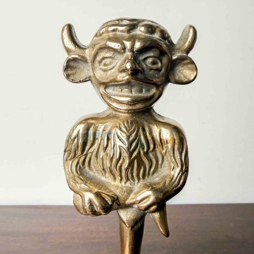 ANTIQUE BRASS LINCOLN IMP DOORSTOP - ADDITIONAL PHOTO 5