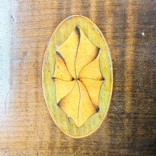 GEORGIAN MAHOGANY INLAID TEA CADDY - ADDITIONAL PHOTO 10
