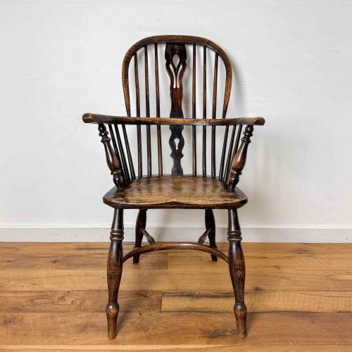 ANTIQUE HIGH BACK WINDSOR CHAIR - ADDITIONAL PHOTO 2