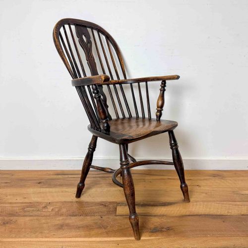 ANTIQUE HIGH BACK WINDSOR CHAIR - ADDITIONAL PHOTO 4