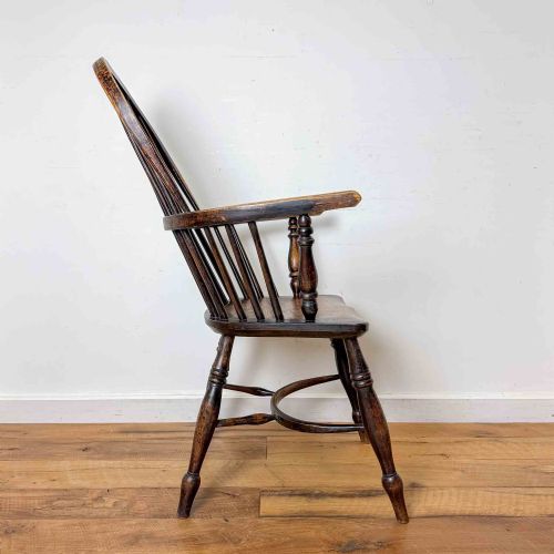 ANTIQUE HIGH BACK WINDSOR CHAIR - ADDITIONAL PHOTO 5