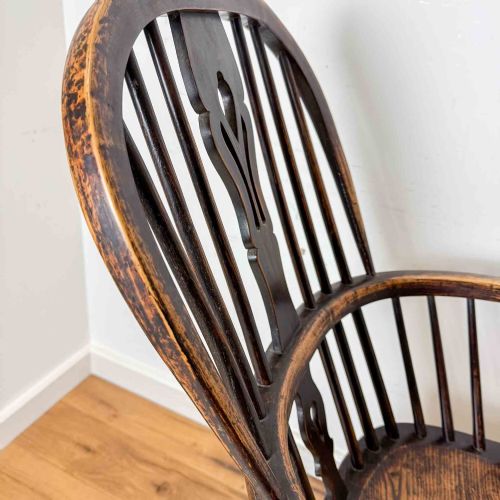 ANTIQUE HIGH BACK WINDSOR CHAIR - ADDITIONAL PHOTO 6