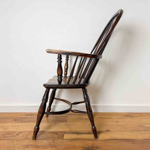 ANTIQUE HIGH BACK WINDSOR CHAIR - ADDITIONAL PHOTO 8