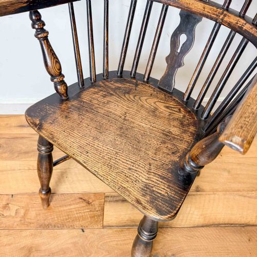 ANTIQUE HIGH BACK WINDSOR CHAIR - ADDITIONAL PHOTO 9