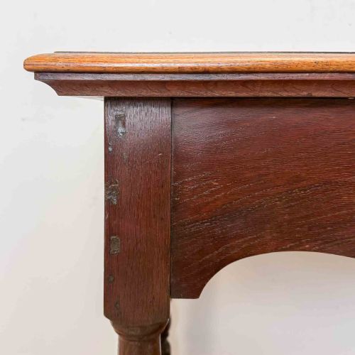 19TH CENTURY OAK SIDE TABLE BARLEY TWIST LEGS - ADDITIONAL PHOTO 9