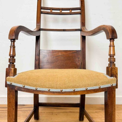 REGENCY PERIOD FRUITWOOD AND ELM HIGH BACK CHAIR - ADDITIONAL PHOTO 11