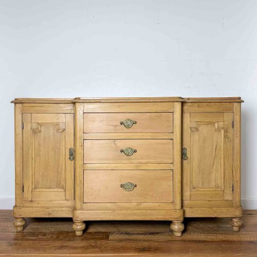 ANTIQUE PINE BREAKFRONT SIDEBOARD