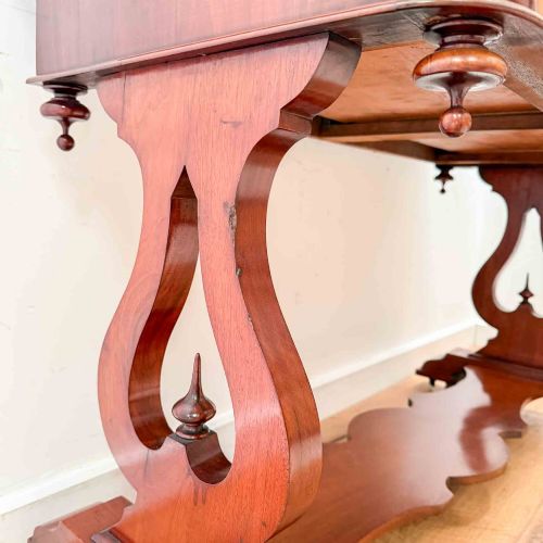 VICTORIAN MAHOGANY SIDE TABLE OR WRITING TABLE - ADDITIONAL PHOTO 5