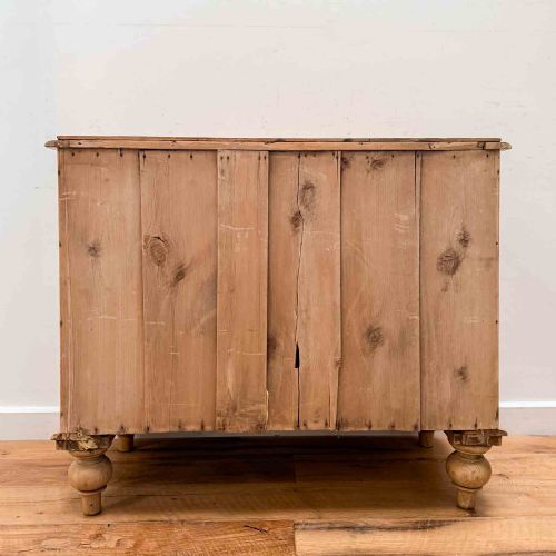ANTIQUE PINE CHEST OF DRAWERS WITH ROUNDED CORNERS - ADDITIONAL PHOTO 13