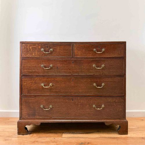 georgian oak chest of drawers - CATEGORY: ANTIQUE CHEST OF DRAWERS - DATED GEORGIAN