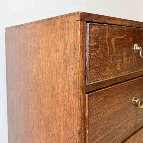 GEORGIAN OAK CHEST OF DRAWERS - ADDITIONAL PHOTO 2
