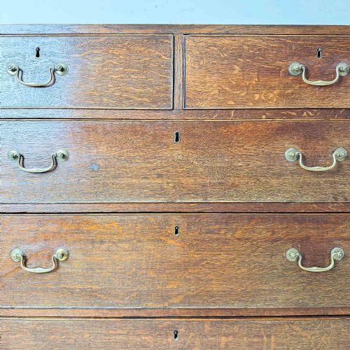 GEORGIAN OAK CHEST OF DRAWERS - ADDITIONAL PHOTO 5
