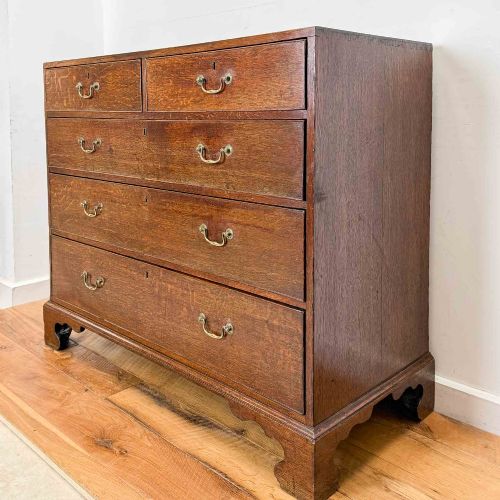 GEORGIAN OAK CHEST OF DRAWERS - ADDITIONAL PHOTO 8