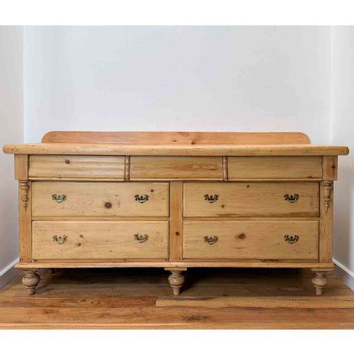 VICTORIAN PINE DRESSER BASE OR SIDEBOARD