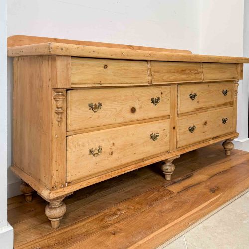 VICTORIAN PINE DRESSER BASE OR SIDEBOARD - ADDITIONAL PHOTO 1