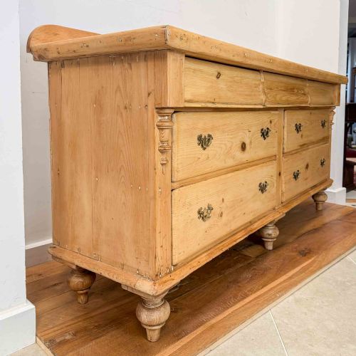 VICTORIAN PINE DRESSER BASE OR SIDEBOARD - ADDITIONAL PHOTO 13