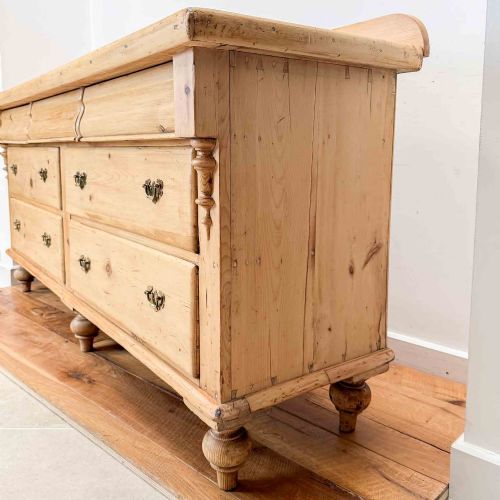VICTORIAN PINE DRESSER BASE OR SIDEBOARD - ADDITIONAL PHOTO 14