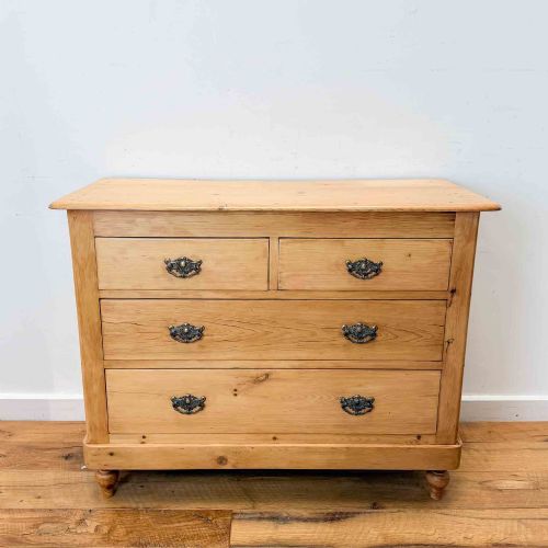 fig 1. Antique Pine Chest of Drawers