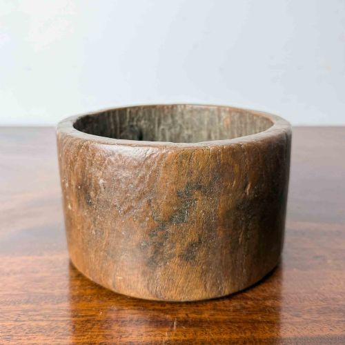 Antique Treen Dug Out Wooden Bowl