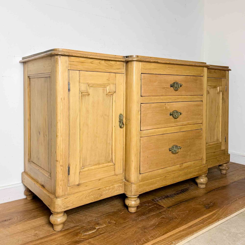 Antique Pine Breakfront Sideboard View II