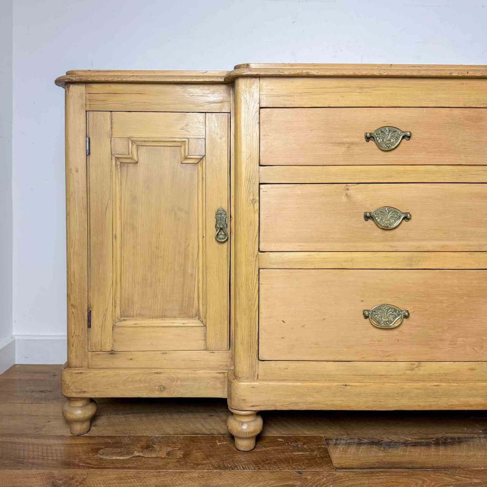 Antique Pine Breakfront Sideboard View III