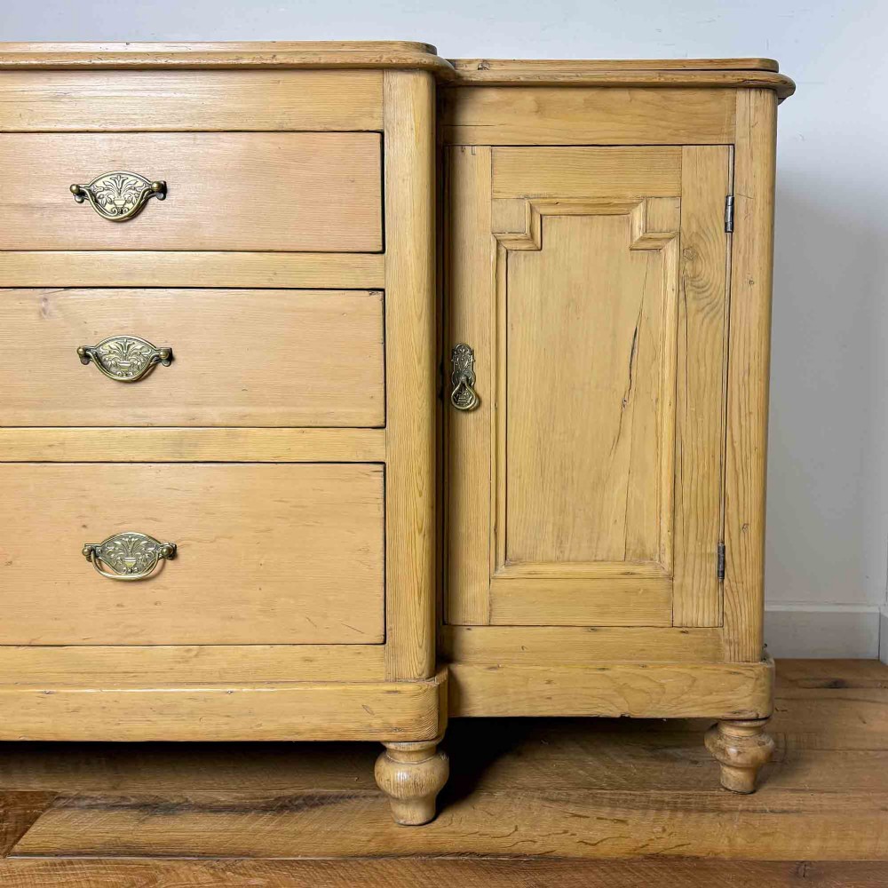 Antique Pine Breakfront Sideboard View IV