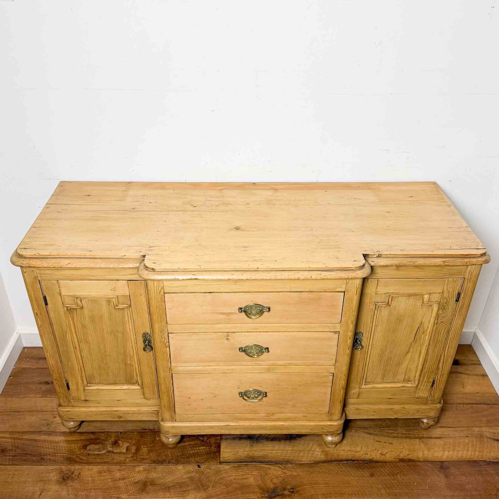 Antique Pine Breakfront Sideboard View V