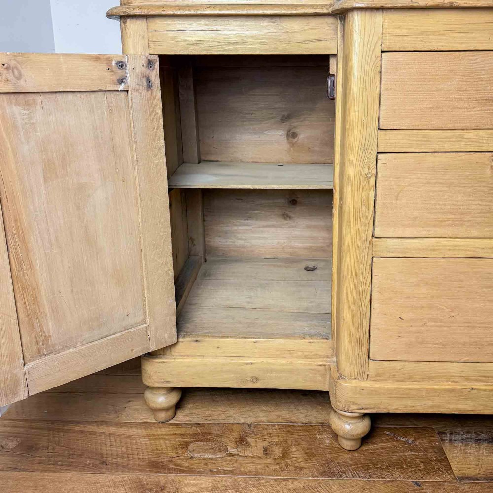 Antique Pine Breakfront Sideboard View VI