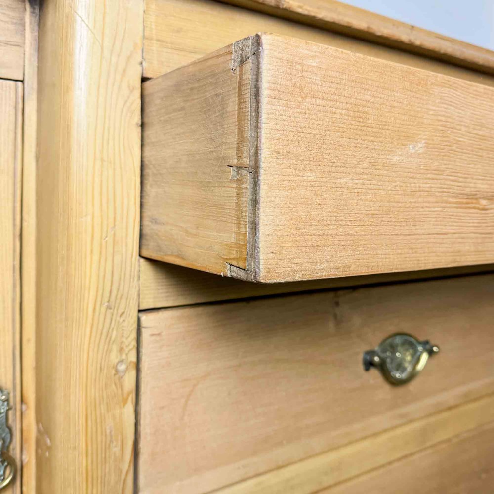 Antique Pine Breakfront Sideboard View VII