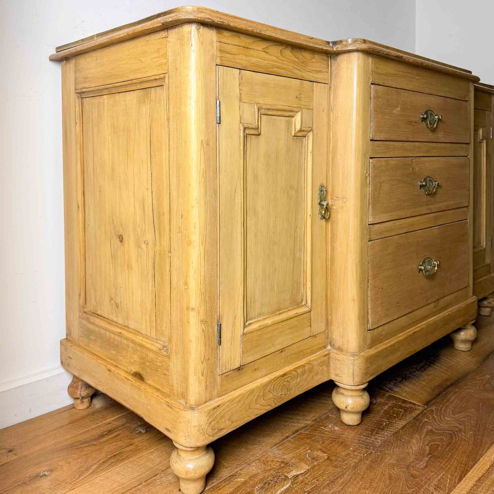 Antique Pine Breakfront Sideboard View X